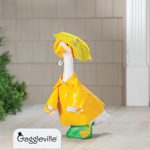 Fox Valley Traders Gaggleville Raincoat Goose Outfit, Fits Large 23" H Statue - Image 2