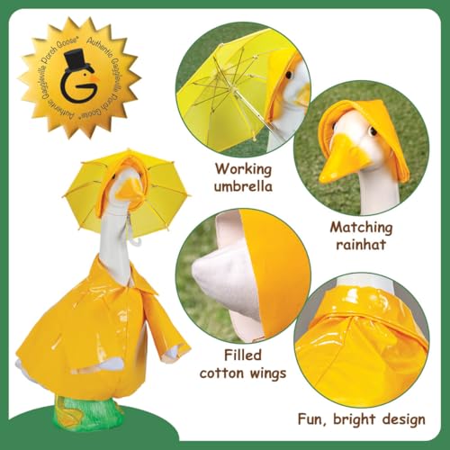Fox Valley Traders Gaggleville Raincoat Goose Outfit, Fits Large 23" H Statue - Image 4