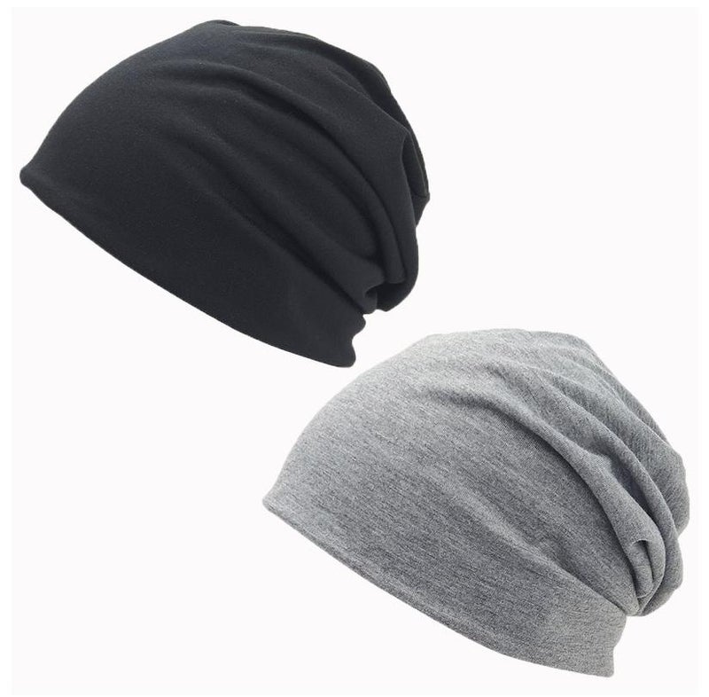 2 قطعة قبعة ترهل قبعة صغيرة للرجال والنساء قبعة جمجمة قابلة للتمدد - Image 1