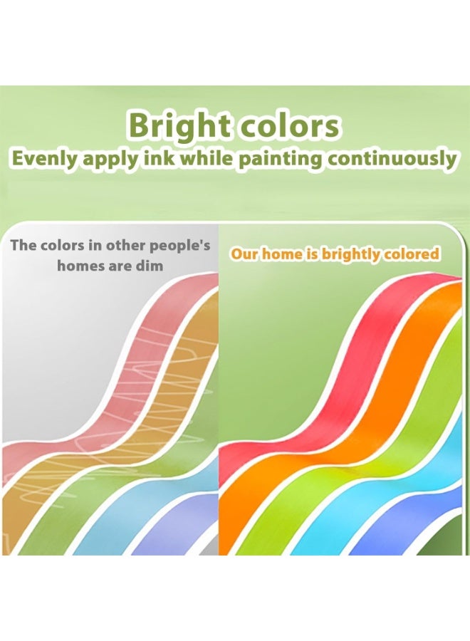 KICYN 48-Color Acrylic Paint Marker Set, Portable Bucket Design, Art Supplies for Drawing, Painting, Marking, Coloring, Drafting, Suitable for Plastic, Glass, Ceramic, Cardboard, Leather Surfaces, Ideal Gift for Artists and Students - Image 3