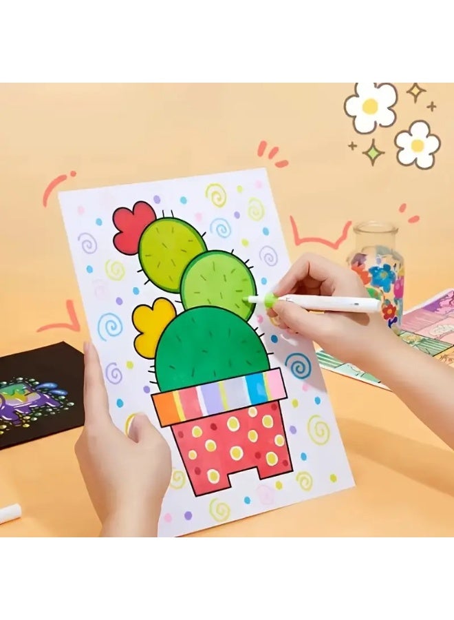 KICYN 48-Color Acrylic Paint Marker Set, Portable Bucket Design, Art Supplies for Drawing, Painting, Marking, Coloring, Drafting, Suitable for Plastic, Glass, Ceramic, Cardboard, Leather Surfaces, Ideal Gift for Artists and Students - Image 4