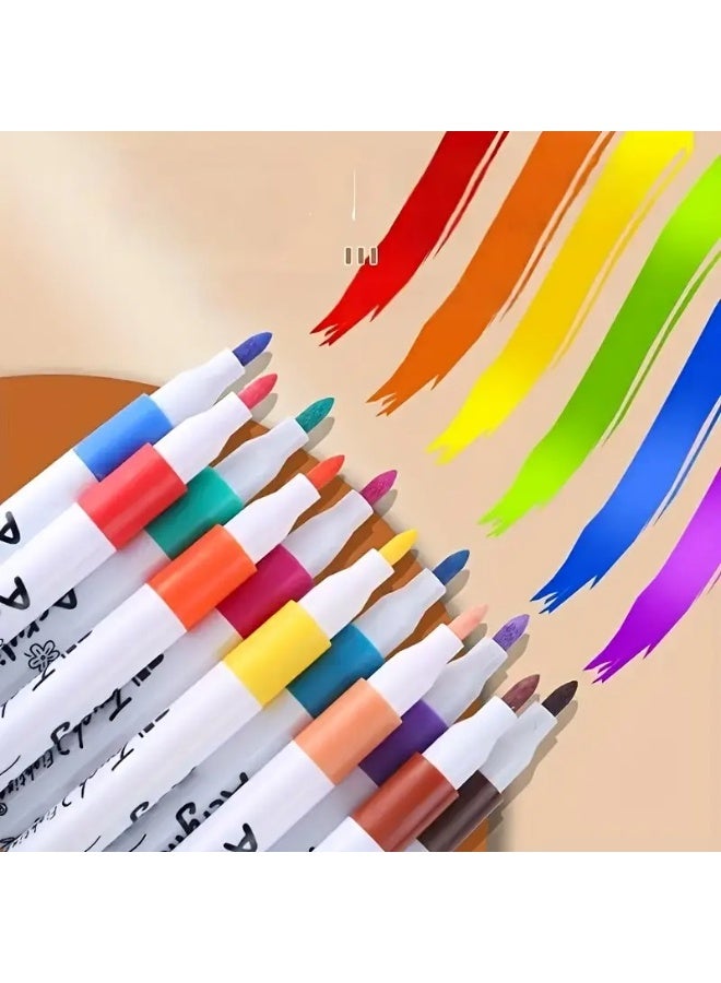 KICYN 48-Color Acrylic Paint Marker Set, Portable Bucket Design, Art Supplies for Drawing, Painting, Marking, Coloring, Drafting, Suitable for Plastic, Glass, Ceramic, Cardboard, Leather Surfaces, Ideal Gift for Artists and Students - Image 2