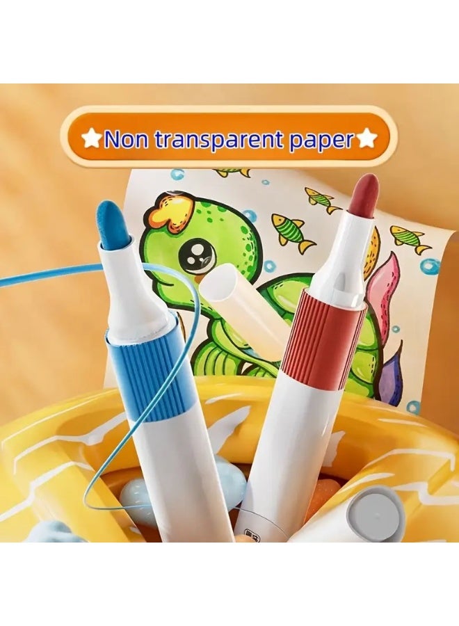 KICYN 48-Color Acrylic Paint Marker Set, Portable Bucket Design, Art Supplies for Drawing, Painting, Marking, Coloring, Drafting, Suitable for Plastic, Glass, Ceramic, Cardboard, Leather Surfaces, Ideal Gift for Artists and Students - Image 5