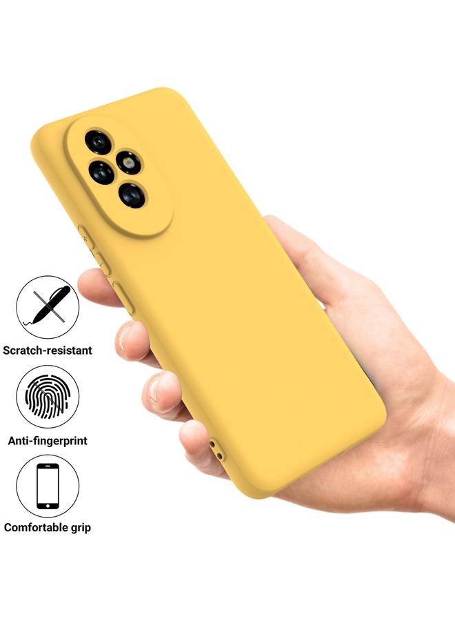 زبون جراب لهاتف Honor 200 مصنوع من السيليكون السائل المقاوم للصدمات بلون نقي - Image 2