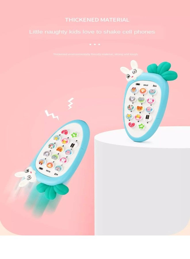 Dezva Early Learning Educational Radish Rabbit Baby Cell Phone Toy with Lights & Music for Learning and Play - Help Learn Basic Knowledge for 1 2 Year Old Kids - Image 5