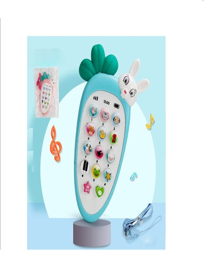 Dezva Early Learning Educational Radish Rabbit Baby Cell Phone Toy with Lights & Music for Learning and Play - Help Learn Basic Knowledge for 1 2 Year Old Kids - Image 4