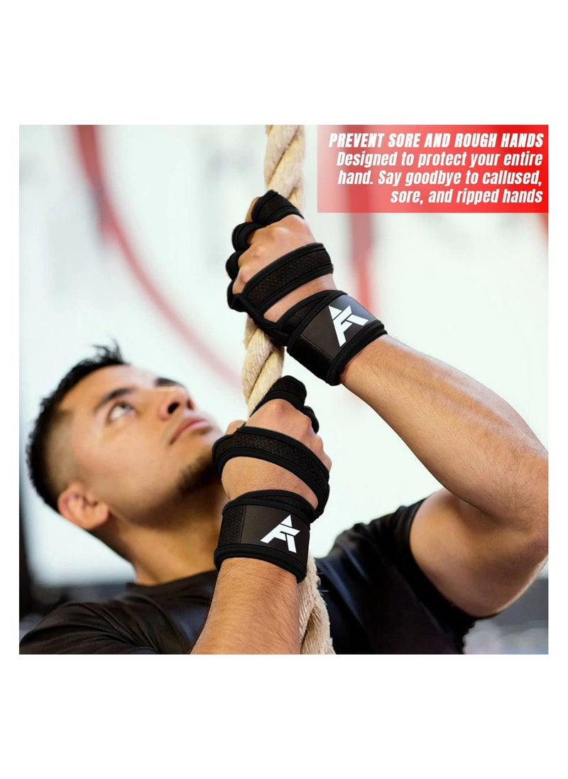 Aero - Gym Exercise Gloves Weightlifting Powerlifting Gloves Sport Fitness Fingerless with Wrist Support - Silicone Anti-Slip Padding with Adjustable Strong Grip - Image 1