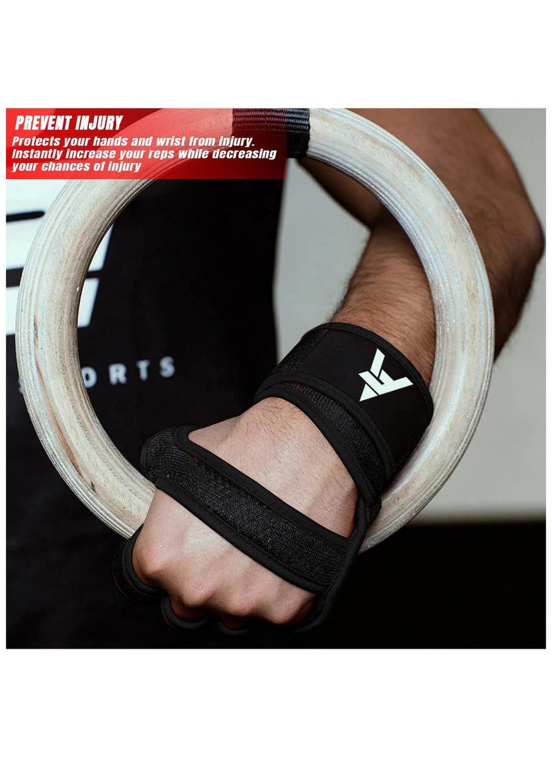 Aero - Gym Exercise Gloves Weightlifting Powerlifting Gloves Sport Fitness Fingerless with Wrist Support - Silicone Anti-Slip Padding with Adjustable Strong Grip - Image 1