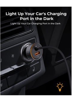 VOLTME Dual USB-C Car Charger PD 49.5W, Fast Charging with Built-in (4ft) Lightning Cable for iPhone 14/13/12/11 Series, USB-A QC Port Charger for iPhone 16 Pro/16 Pro Max, iPhone 15 Series, Galaxy S24/S23/S22/S21, iPad Pro 6/Air 5, and More.  - Image 5