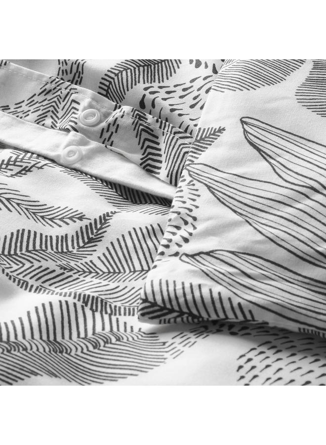 Zaboon Duvet Cover And Pillowcase, White/Black, 150X200/50X80 Cm - Image 4