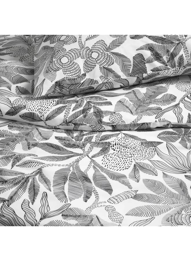 Zaboon Duvet Cover And Pillowcase, White/Black, 150X200/50X80 Cm - Image 2