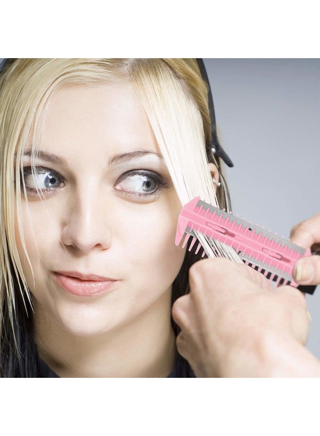 Maitys 3 Pcs Razor Comb with 10 Pcs Razors, Hair Cutter Comb Cutting Scissors, Double Edge, Slim Haircuts Tool - Image 5