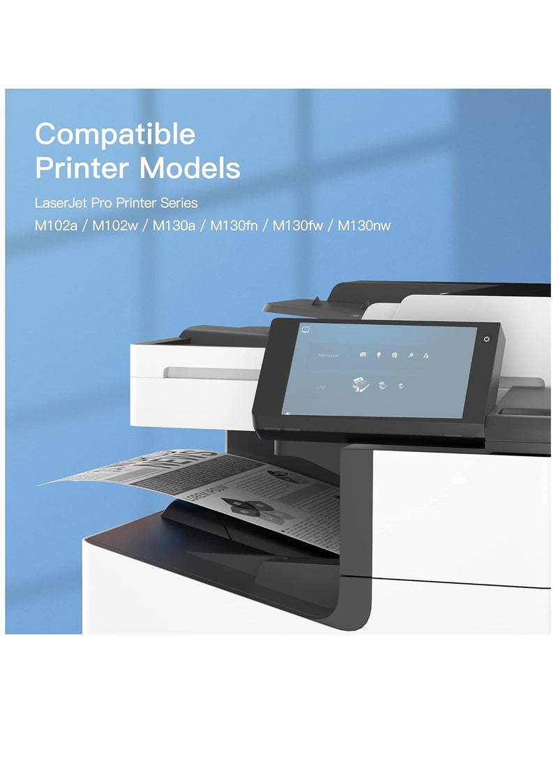 Office Maker High grade Compatible Toner Cartridge Replacement for HP 17A CF217A use for LaserJet Laserjet Pro M102w M130fw, Laserjet Pro MFP M130fw M130nw M130fn M130a -2 Black (with Chip) - Image 2