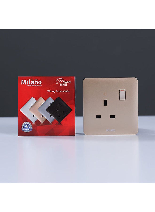DANUBE HOME - Danube Home - Milano 13A Single Switched Socket With Led Indicat - Image 1