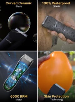 MENHOOD MENHOOD Waterproof Cordless Grooming Trimmer 1.0 | Best Full Body Trimmer & Beard Trimmer| All in one Trimmer for Men | Electric Trimmer | Groomer Shaver & Rechargeable Trimmer | Body Grooming & Shaving Trimmer | 150 Min Runtime  - Image 2