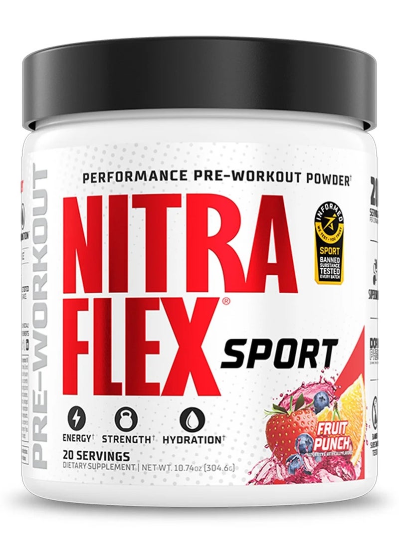 GAT SPORT Nitraflex Sport Pre workout Fruit Punch 20 Servings