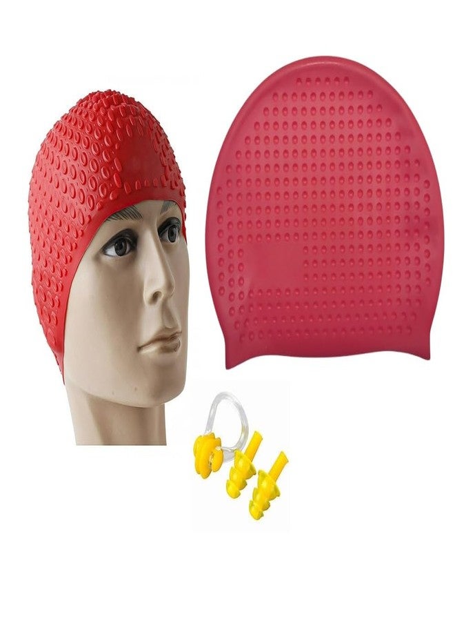 amon crafts Amon Craft Silicone Swimming Cap for Children, Adults & Infants | Comfortable Waterproof Swim Cap for Kids & Adults | Stretchable, Non-Slip, Durable Blue Swim Accessory for Pool Training & Recreation - Image 1