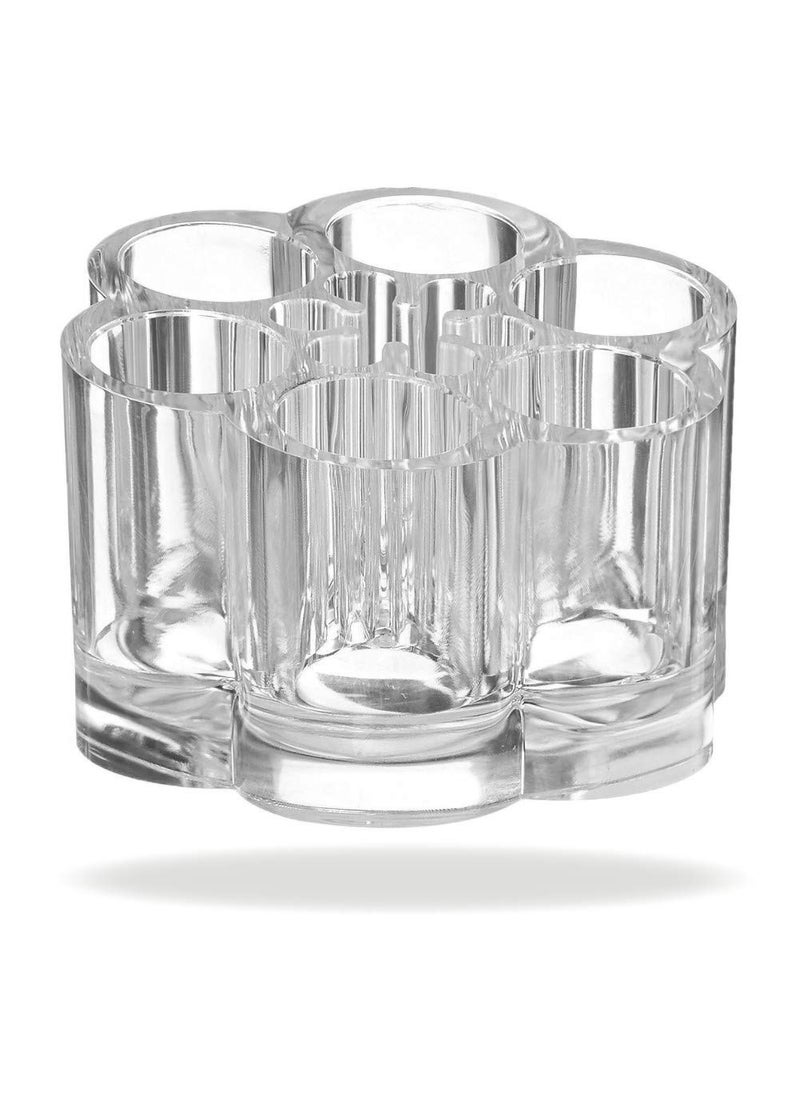 PMLAND Quality Acrylic Flower Style Cosmetic and Makeup Brush Organizer with 12 Holding Spaces by PMLAND 