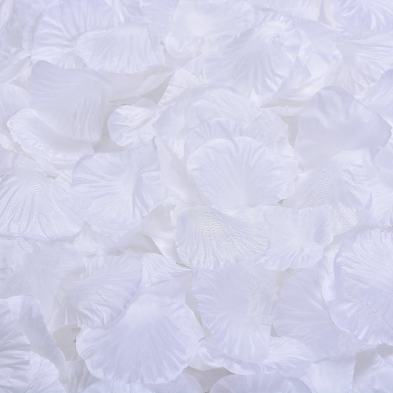 CODE FLORIST 1500 PCS White Silk Rose Petals for Valentine's Day Romantic Night Wedding Proposal Anniversary Flower Decorations(Separated Scented) - Image 1