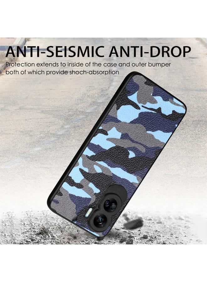 S-TOP Case For Honor 90 Lite Retro Camouflage Leather Back Phone Case - Image 4