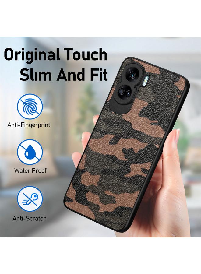 S-TOP Case For Honor 90 Lite Retro Camouflage Leather Back Phone Case - Image 5