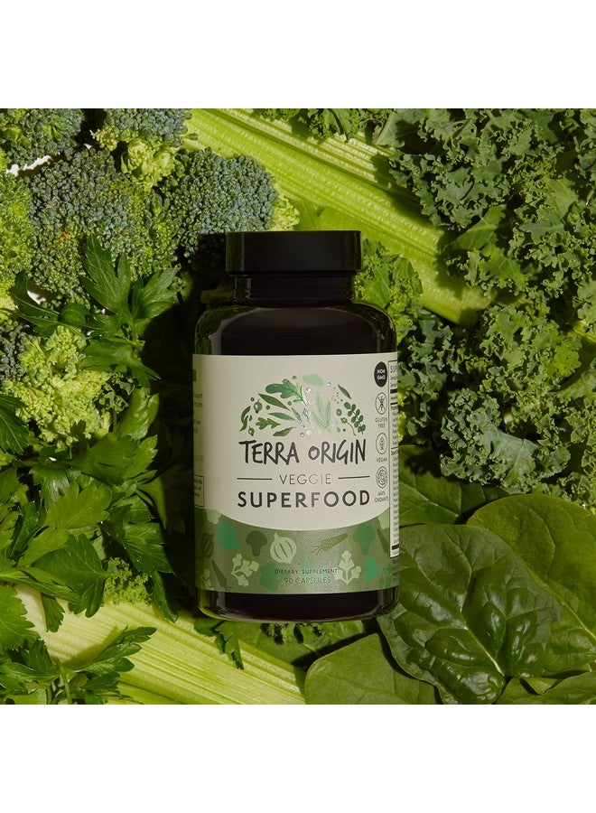 Terra Origin Superfood Veggie Capsules ; 90 Capsules With Spectra® Antioxidant Blend. 100% Plant Based Whole Nutrient Rich - Image 5