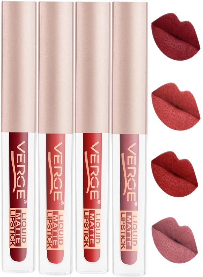 VERGE LIP SHOTS LONG WEAR NON TRANSFER WATERPROOF LIQUID LIPCOLOR WITH MATTE FINSH (PACK OF 4) Spirling - Image 1