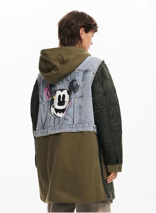 DESIGUAL Hybrid Parka With Mickey Hood