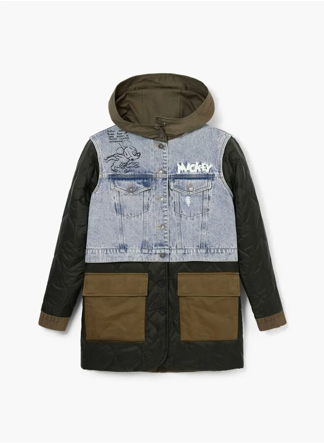 DESIGUAL Hybrid Parka With Mickey Hood