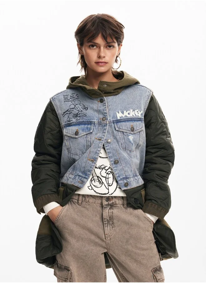 DESIGUAL Hybrid Parka With Mickey Hood