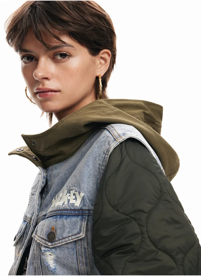 DESIGUAL Hybrid Parka With Mickey Hood