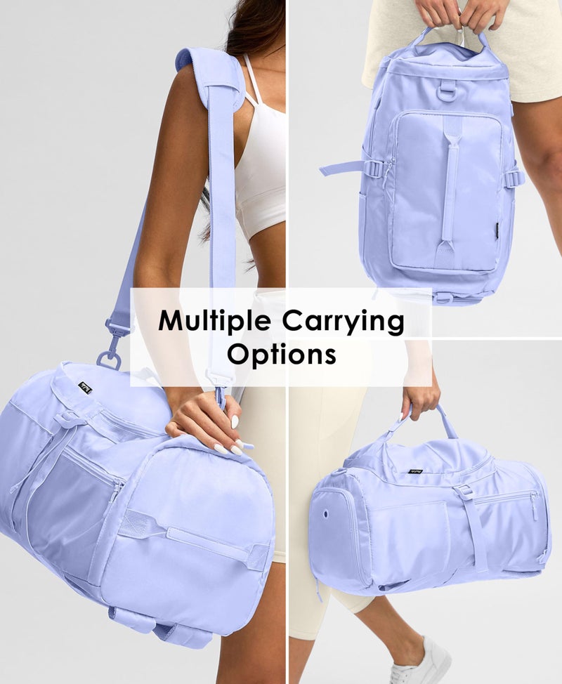Uselike Gym Bag for Women with Shoe Compartment and Wet Pocket Convertible Gym Backpack workout Duffel Bag Multiple Pockets 30L - Image 3