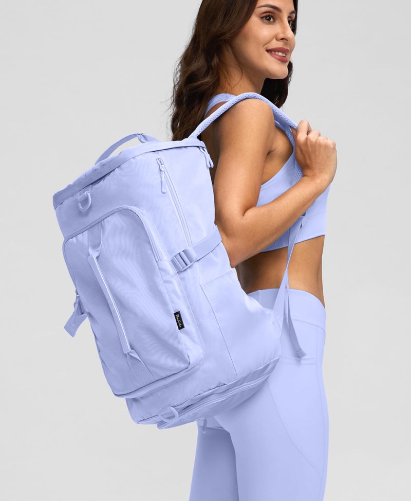 Uselike Gym Bag for Women with Shoe Compartment and Wet Pocket Convertible Gym Backpack workout Duffel Bag Multiple Pockets 30L - Image 2