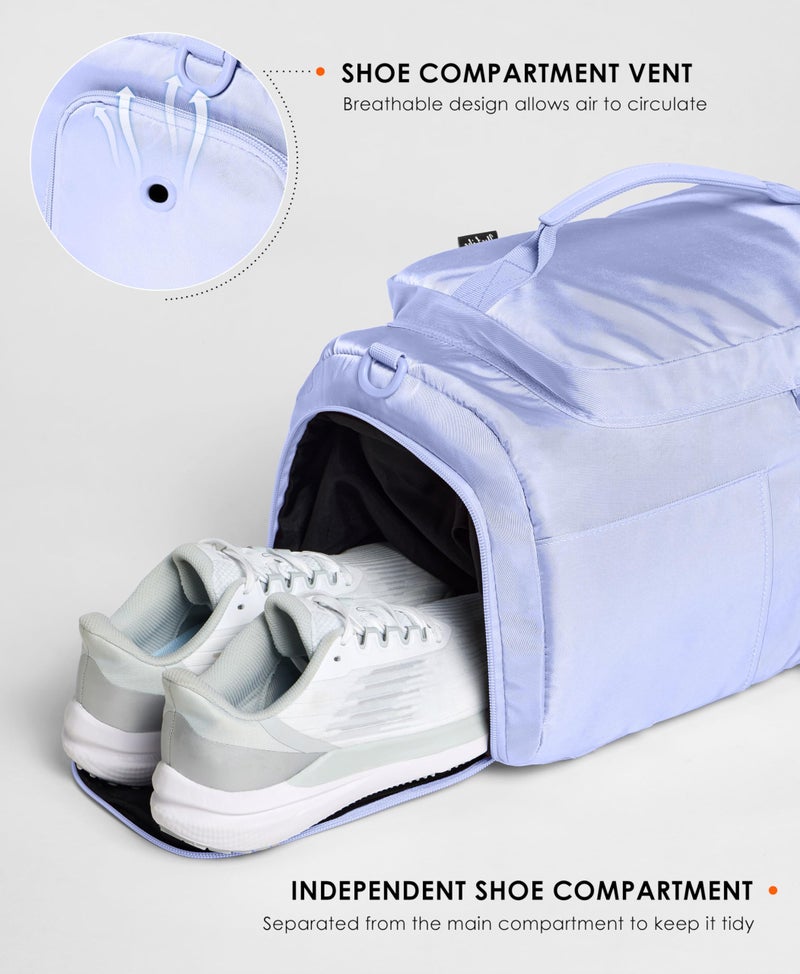 Uselike Gym Bag for Women with Shoe Compartment and Wet Pocket Convertible Gym Backpack workout Duffel Bag Multiple Pockets 30L - Image 4