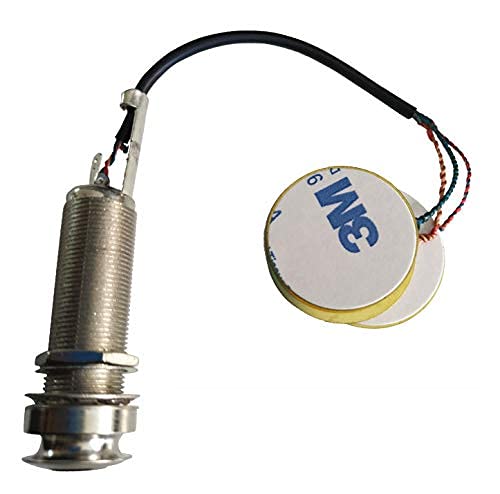 Liyafy Self-Adhesive Piezo Pickup Transducer 3 in 1 Microphone Contact & Endpin Jack 6.35mm/ 1/4" for Thumb Piano Kalimba and Other Small Instruments - Image 2