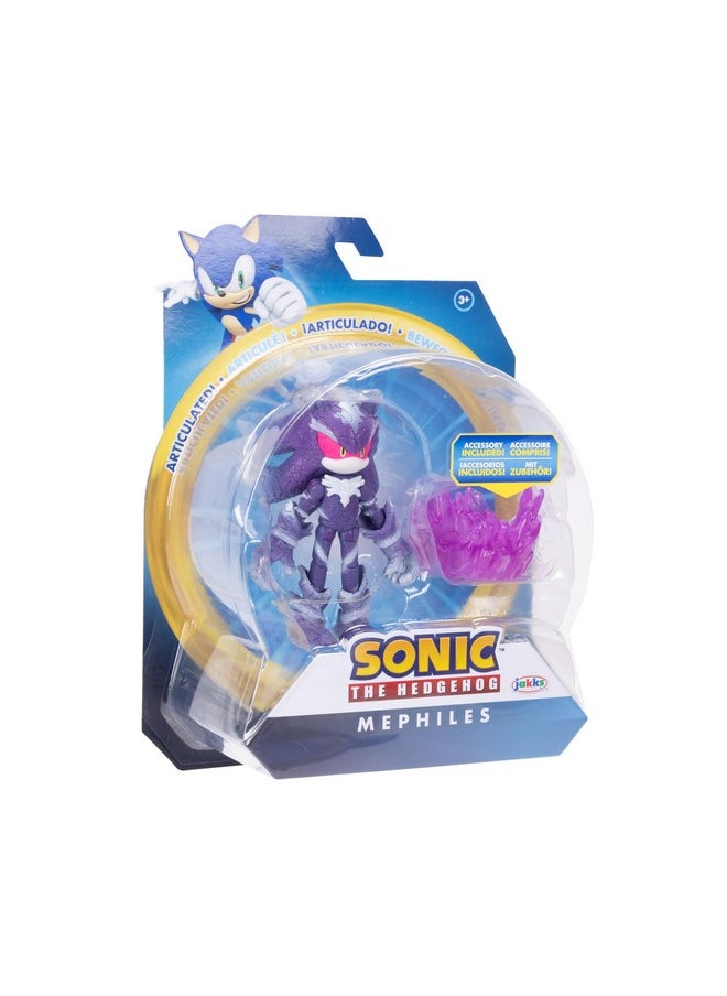 Sonic The Hedgehog 4-Inch Mephiles The Dark Action Figure With Purple Mist Base Accessory. Ages 3+ (Officially Licensed By Sega)  - Image 4