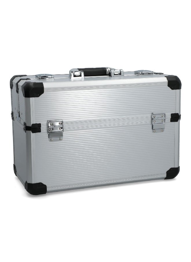 Tactix - Premium Quality Aluminium Cantilever Tool Box Silver and Black 45 x 29.5cm 321706 - Image 1