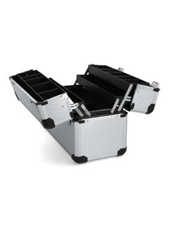 Tactix Premium Quality Aluminium Cantilever Tool Box Silver and Black 45 x 29.5cm 321706  - Image 5