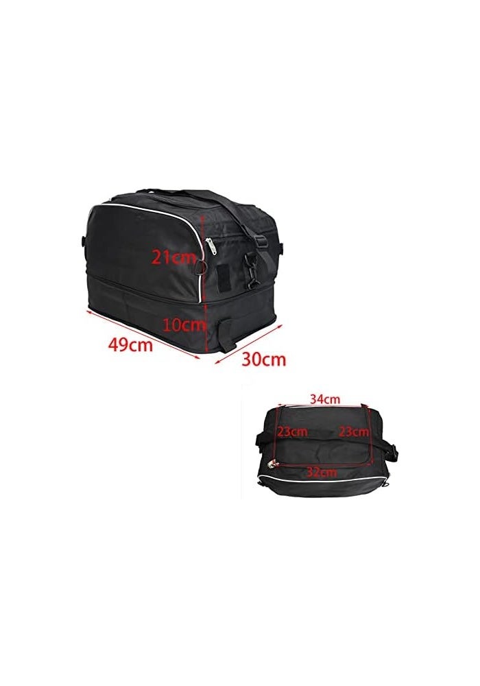 HDBUBALUS Motorcycle Weather Resistant Collapsible Tail Trunk Travel Rear Luggage Rack Bag Fit for Harley Touring Street Road Electra Glide Road King Nylon Black - Image 5
