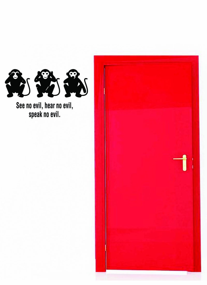 Spoil Your Wall 3 Monkey No No No Quote Wall Decal - Wall Arts Home Décor - Wall Sticker, 80x45 cm by Spoil Your Wall  - Image 4