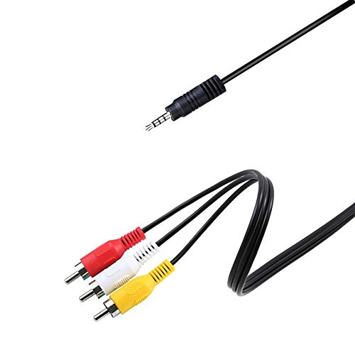 axGear AUX Male 3.5mm to 3 RCA AV Audio Video Male Converter Cable TV Cord Adapter Wire - Image 2