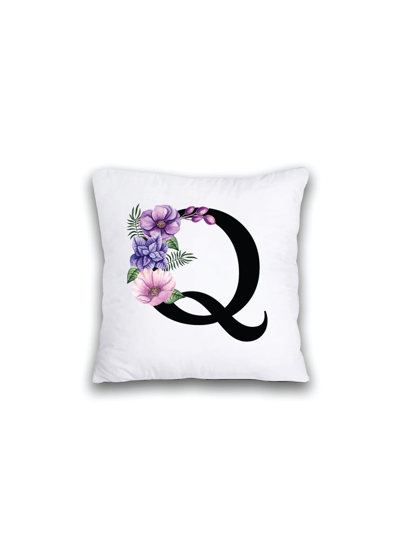 PRINTSHOP4ME Cushion Cover with Filler with Your Favorite Letter in the Alphabet Printed -Give as a Gift to a Friend or Loved one  - Image 1