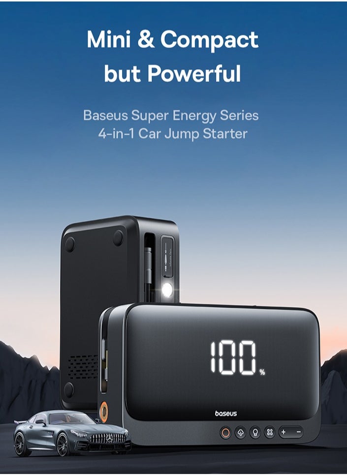 Baseus - Baseus Super Energy Series 4-in-1 Car Jump Starter 600A Multi-Function Tire Pump and Car Jump Starter - Image 1