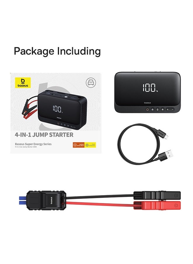 Baseus - Baseus Super Energy Series 4-in-1 Car Jump Starter 600A Multi-Function Tire Pump and Car Jump Starter - Image 1