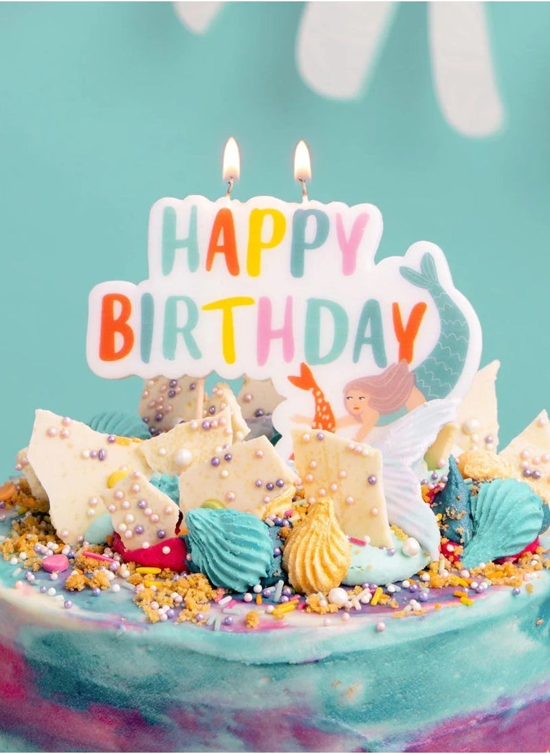Talking Tables - Make Waves, Happy Birthday Block Candle - Image 1