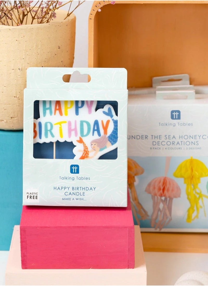 Talking Tables - Make Waves, Happy Birthday Block Candle - Image 1