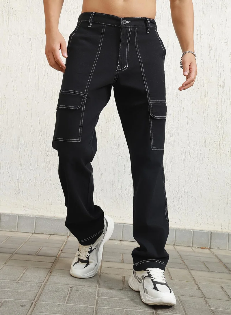 هوبرهولمي Men Black Trousers