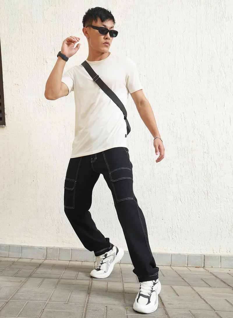 هوبرهولمي Men Black Trousers