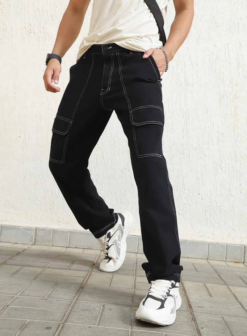 هوبرهولمي Men Black Trousers