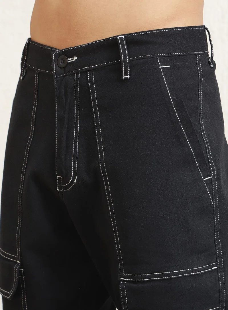 هوبرهولمي Men Black Trousers
